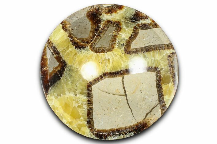Eye-Eatching Polished Septarian Dish - Madagascar #371708